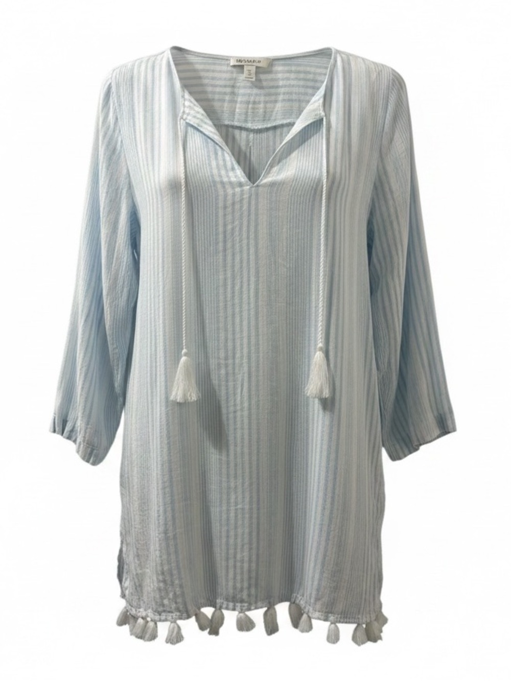 C&C California Blue & White Striped Tunic Top